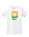 iToke Logo - Marijuana Leaf Womens T-Shirt-Womens T-Shirt-TooLoud-White-X-Small-Davson Sales