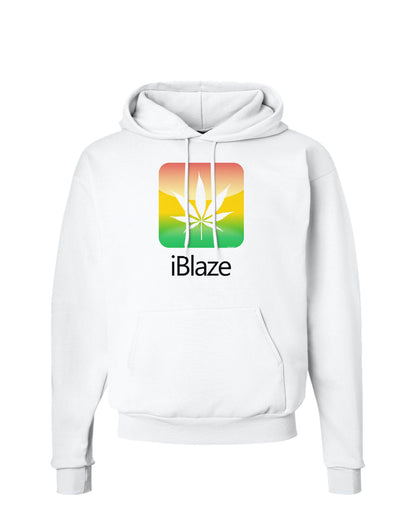 iBlaze Logo - Marijuana Leaf Hoodie Sweatshirt-Hoodie-TooLoud-White-Small-Davson Sales