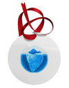 Iceberg Watercolor Circular Metal Ornament-Ornament-TooLoud-White-Davson Sales