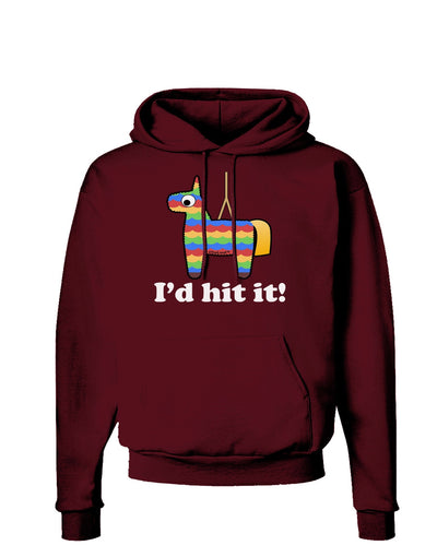 I'd Hit it - Funny Pinata Design Dark Hoodie Sweatshirt-Hoodie-TooLoud-Maroon-Small-Davson Sales