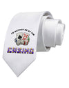 I'd Rather Be At The Casino Funny Printed White Necktie by TooLoud