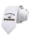 I'd Rather Be Bowling Printed White Necktie