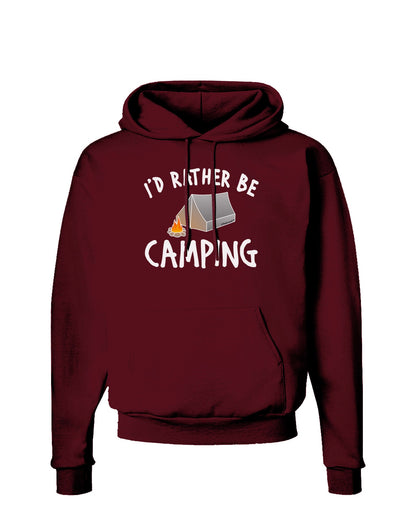 I'd Rather Be Camping Dark Hoodie Sweatshirt-Hoodie-TooLoud-Maroon-Small-Davson Sales