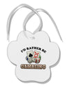 I'd Rather Be Gambling Paw Print Shaped Ornament-Ornament-TooLoud-White-Davson Sales