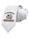 I'd Rather Be Gambling Printed White Necktie