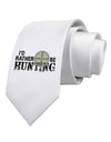 I'd Rather Be Hunting Printed White Necktie