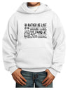 I'd Rather be Lost in the Mountains than be found at Home Youth Hoodie Pullover Sweatshirt-Youth Hoodie-TooLoud-White-XS-Davson Sales