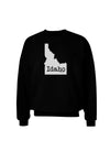 Idaho - United States Shape Adult Dark Sweatshirt by TooLoud-Sweatshirts-TooLoud-Black-Small-Davson Sales