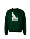 Idaho - United States Shape Adult Dark Sweatshirt by TooLoud-Sweatshirts-TooLoud-Deep-Forest-Green-Small-Davson Sales