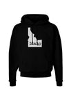 Idaho - United States Shape Dark Hoodie Sweatshirt by TooLoud-Hoodie-TooLoud-Black-Small-Davson Sales