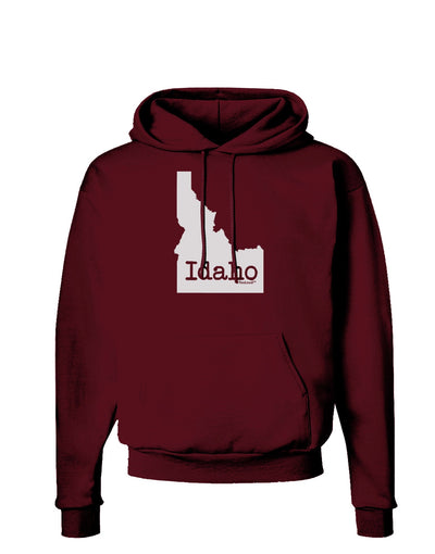 Idaho - United States Shape Dark Hoodie Sweatshirt by TooLoud-Hoodie-TooLoud-Maroon-Small-Davson Sales