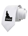 Idaho - United States Shape Printed White Necktie by TooLoud