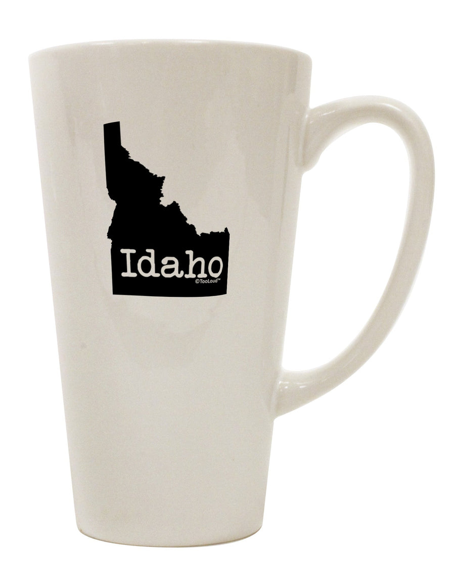 Idaho - United States Shaped 16 oz Conical Latte Coffee Mug - Expertly Crafted Drinkware-Conical Latte Mug-TooLoud-White-Davson Sales