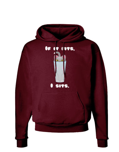 If It Fits - Cute Cat Design Dark Hoodie Sweatshirt by TooLoud-Hoodie-TooLoud-Maroon-Small-Davson Sales