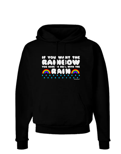 If You Want The Rainbow Quote Dark Hoodie Sweatshirt by TooLoud-Hoodie-TooLoud-Black-Small-Davson Sales