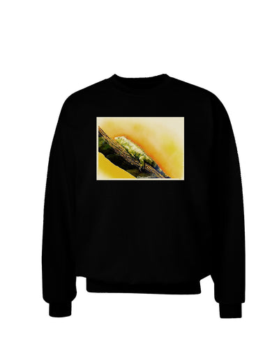 Iguana Watercolor Adult Dark Sweatshirt-Sweatshirts-TooLoud-Black-Small-Davson Sales