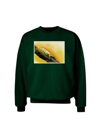 Iguana Watercolor Adult Dark Sweatshirt-Sweatshirts-TooLoud-Deep-Forest-Green-Small-Davson Sales