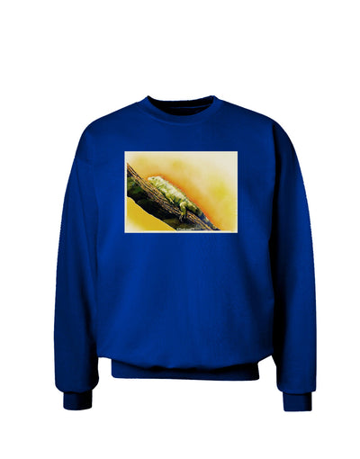 Iguana Watercolor Adult Dark Sweatshirt-Sweatshirts-TooLoud-Deep-Royal-Blue-Small-Davson Sales