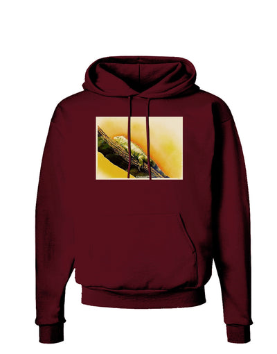 Iguana Watercolor Dark Hoodie Sweatshirt-Hoodie-TooLoud-Maroon-Small-Davson Sales