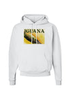 Iguana Watercolor Text Hoodie Sweatshirt-Hoodie-TooLoud-White-Small-Davson Sales