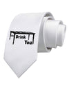 I'll Drink You Under the Table Printed White Necktie