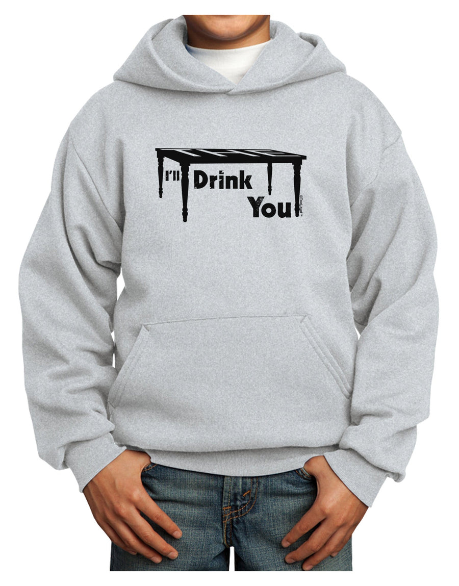 I'll Drink You Under the Table Youth Hoodie Pullover Sweatshirt-Youth Hoodie-TooLoud-White-XS-Davson Sales