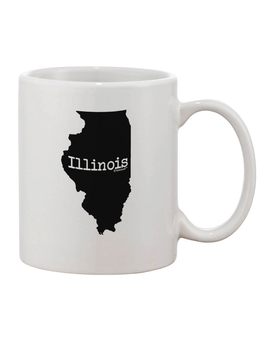 Illinois State Shape Printed 11 oz Coffee Mug - Expertly Crafted Drinkware-11 OZ Coffee Mug-TooLoud-White-Davson Sales