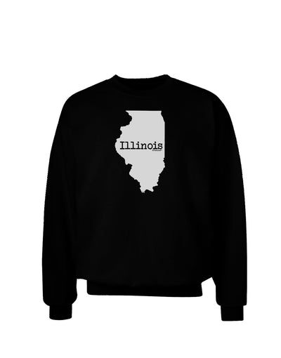 Illinois - United States Shape Adult Dark Sweatshirt by TooLoud-Sweatshirts-TooLoud-Black-Small-Davson Sales