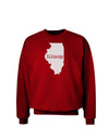 Illinois - United States Shape Adult Dark Sweatshirt by TooLoud-Sweatshirts-TooLoud-Deep-Red-Small-Davson Sales