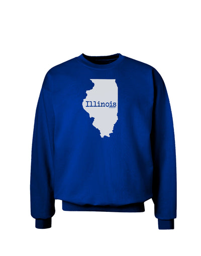 Illinois - United States Shape Adult Dark Sweatshirt by TooLoud-Sweatshirts-TooLoud-Deep-Royal-Blue-Small-Davson Sales