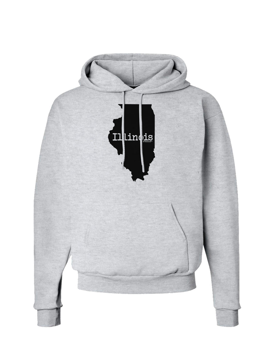 Illinois - United States Shape Hoodie Sweatshirt by TooLoud-Hoodie-TooLoud-White-Small-Davson Sales