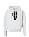 Illinois - United States Shape Hoodie Sweatshirt by TooLoud-Hoodie-TooLoud-White-Small-Davson Sales