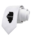 Illinois - United States Shape Printed White Necktie by TooLoud