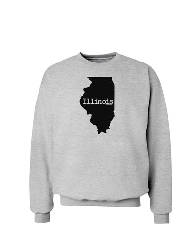 Illinois - United States Shape Sweatshirt by TooLoud-Sweatshirts-TooLoud-AshGray-Small-Davson Sales