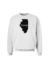 Illinois - United States Shape Sweatshirt by TooLoud-Sweatshirts-TooLoud-White-Small-Davson Sales