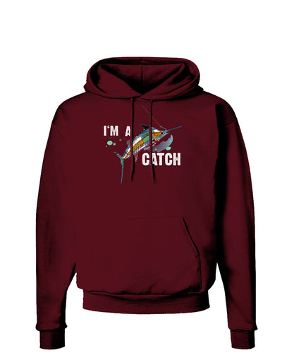 I'm A Catch Swordfish Dark Hoodie Sweatshirt-Hoodie-TooLoud-Maroon-Small-Davson Sales