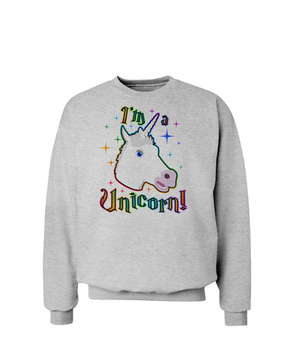 I'm a Unicorn Sweatshirt-Sweatshirts-TooLoud-AshGray-Small-Davson Sales