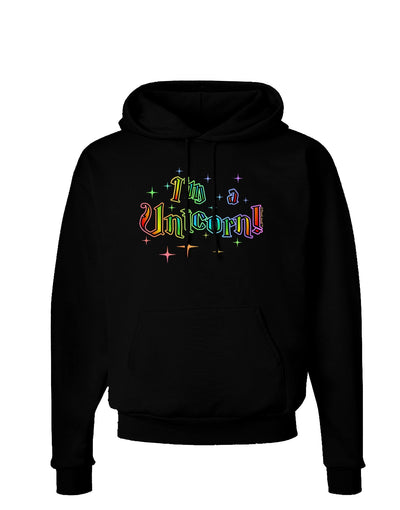 I'm a Unicorn Text Dark Hoodie Sweatshirt-Hoodie-TooLoud-Black-Small-Davson Sales