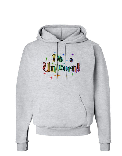 I'm a Unicorn Text Hoodie Sweatshirt-Hoodie-TooLoud-AshGray-Small-Davson Sales