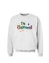 I'm a Unicorn Text Sweatshirt-Sweatshirts-TooLoud-White-Small-Davson Sales