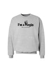 I'm a Virgin - Humor Sweatshirt by TooLoud-Sweatshirts-TooLoud-AshGray-Small-Davson Sales