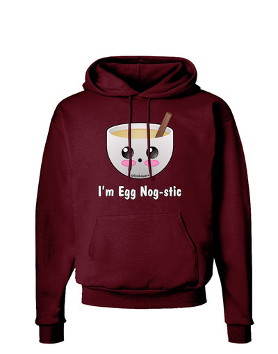 I'm Egg Nog-stic - Cute Egg Nog Dark Hoodie Sweatshirt by TooLoud-Hoodie-TooLoud-Maroon-Small-Davson Sales