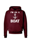 I'm on a BOAT Dark Hoodie Sweatshirt-Hoodie-TooLoud-Maroon-Small-Davson Sales