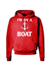 I'm on a BOAT Dark Hoodie Sweatshirt-Hoodie-TooLoud-Red-Small-Davson Sales