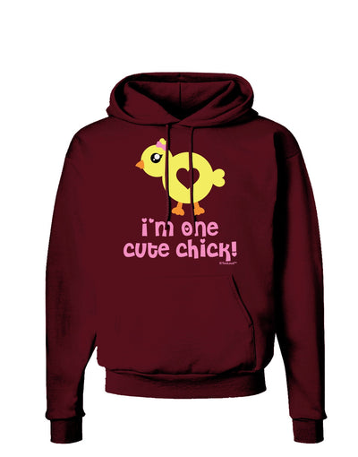 I'm One Cute Chick Dark Hoodie Sweatshirt by TooLoud-Hoodie-TooLoud-Maroon-Small-Davson Sales