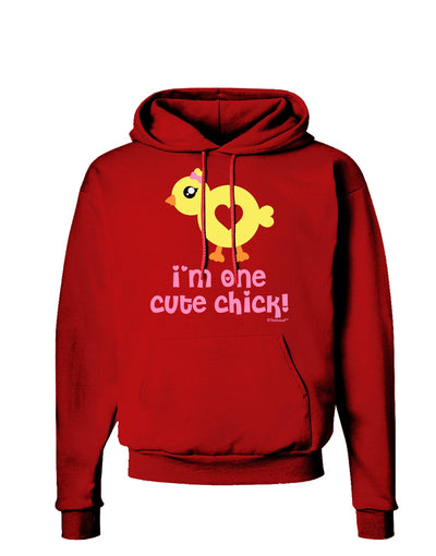 I'm One Cute Chick Dark Hoodie Sweatshirt by TooLoud-Hoodie-TooLoud-Red-Small-Davson Sales