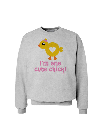 I'm One Cute Chick Sweatshirt by TooLoud-Sweatshirts-TooLoud-AshGray-Small-Davson Sales