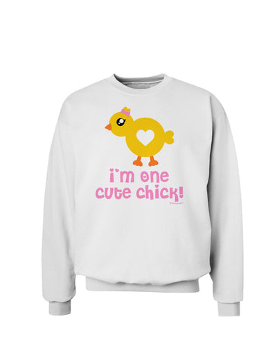 I'm One Cute Chick Sweatshirt by TooLoud-Sweatshirts-TooLoud-White-Small-Davson Sales