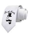 I'm So Fancy - Classy Mustache Printed White Necktie