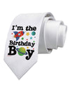 I'm the Birthday Boy - Outer Space Design Printed White Necktie by TooLoud